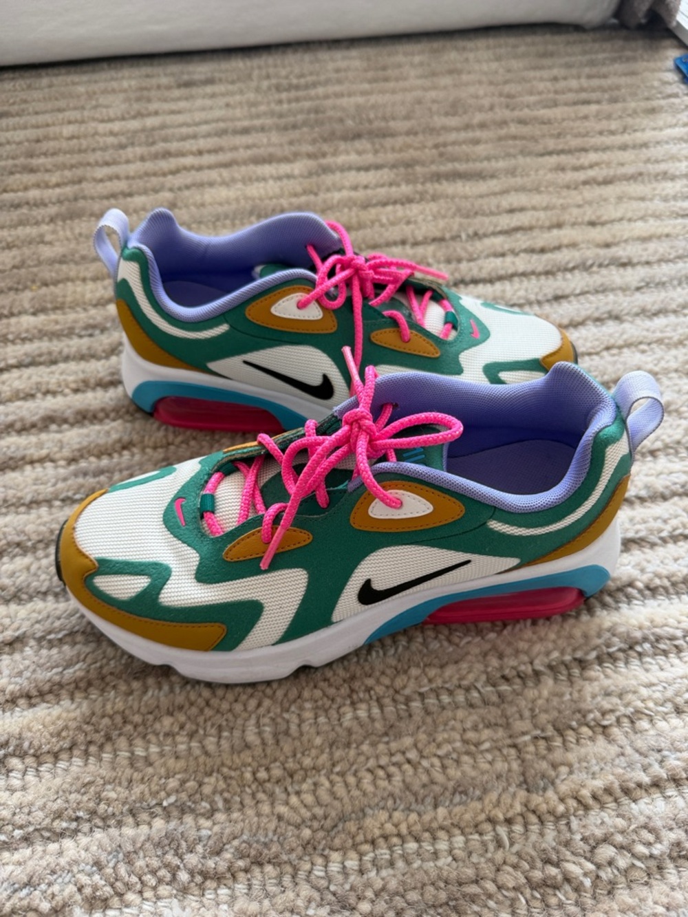 Nike Multicolor Athletic Sneakers with Pink Laces